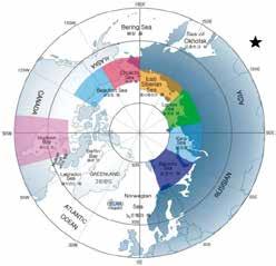 [ 그림 2-2-7] 북극해지도 ( : 우리나라위치 )