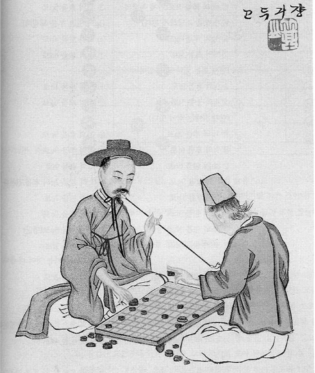 772 한국의류산업학회지 제14권 제5호, 2012년 Fig. 9. Korean chess (Korean Games p.161, Fig. 127). Fig. 10. Korean chess (Korean Games p. 165, Fig. 130). 당기는 주름이 표현되어있다.