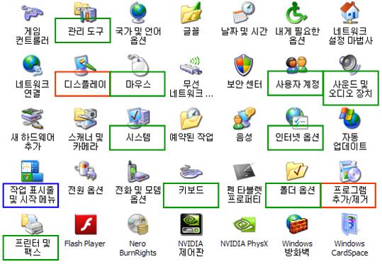 컴퓨터활용능력2급필기요점정리집 & 핵심기출문제풀이 제어판 : 컴퓨터를구성하는프로그램 (ex. 프로그램추가 / 제거 ) 과하드웨어 (ex.