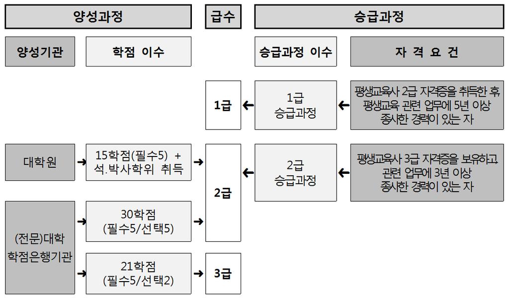 1.1 평생교육사자격과정의흐름