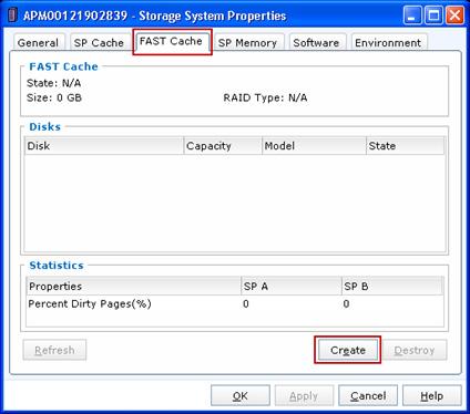 5 장 : VSPEX 구성지침 FAST Cache 구성이솔루션에대해스토리지풀에서 FAST Cache를구성하려면다음단계를완료합니다. 1. 플래시드라이브를 FAST Cache로구성합니다. a.