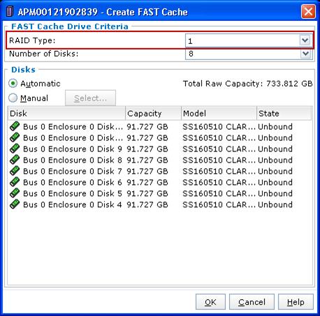 그림 36. Storage System Properties 대화상자 b. FAST Cache 탭을클릭하여 FAST Cache 정보를확인합니다. c.