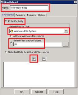 Enter Explicitly를선택합니다. 6. Select Plug-in Type 목록에서 Windows File System을선택합니다. 7.