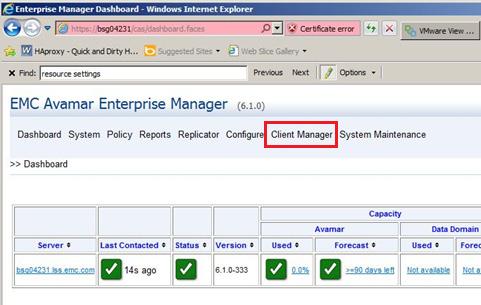 5 장 : VSPEX 구성지침 EMC Avamar Enterprise Manager: 클라이언트활성화 Avamar Enterprise Manager 는웹기반의다중시스템관리콘솔 애플리케이션으로서 Avamar