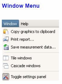 Window-> Copy graphics to clipboard Trace, Statistics