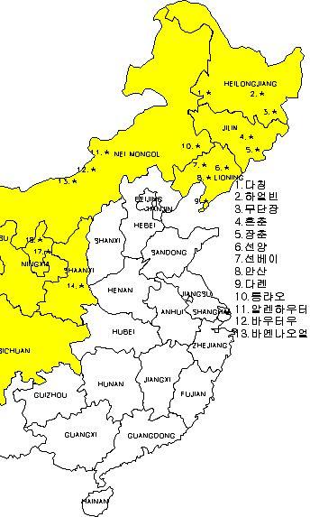 산시성의물류거점지역인시안( 西安 ) 에서출발하 여육상루트를통해란조우, 우루무치를거쳐우즈 베키스탄등중앙아시아와독일등유럽까지이어 진다. 시안국제내륙항( 西安国际陆港 ) 은물류거점으 로서역할을수행하게된다. 이곳에서국제화물열 차인장안호가출발한다.