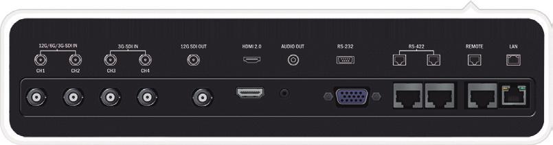 4 개의 SDI 입, 출력단자 (2 x 12G-SDI, 2x) 와 1 개의 2.0 입력단자를갖춰넓은호환성을보장하며, 1:1 Pixel Mapping, Audio Level Meter, Marker, Time Code Dis-play, IR Remote Control 등다양한프로용기능들을지원합니다.