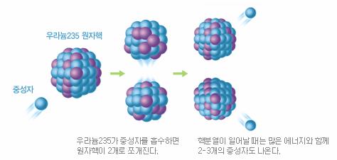 III. 발전의부가가치와한국의경쟁력 1. 발전의원리 1) E=MC² 핵분열연쇄반응을이용한발전 지구상에존재하는모든물질은원자로구성되어있다.