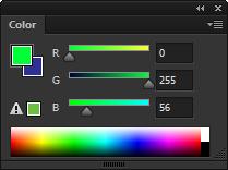 참고 컬러선택 3 1 2 4 1: Foreground Color( 전경색 ) : 브러시, 연필, 텍스트입력등채색시적용색 2: