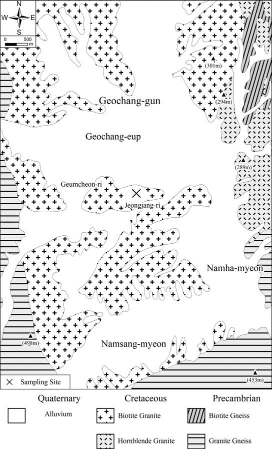 Figure 2. Geology around the Geochang Basin.