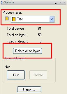 - 메뉴 Shape > delete Island를선택한다.