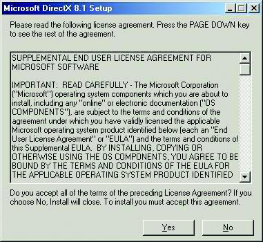 2000 Windows ME DirectX81
