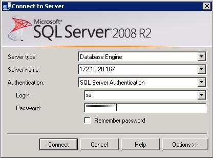 Connect 를눌러서 SQL Server