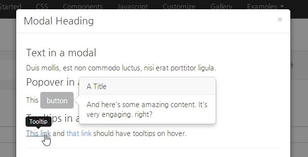 <div class="modal-header"> <button type="button" class="close" data-dismiss="modal" aria-hidden="true"> </ button> <h4 class="modal-title" id="mymodallabel">modal Heading</h4> <div