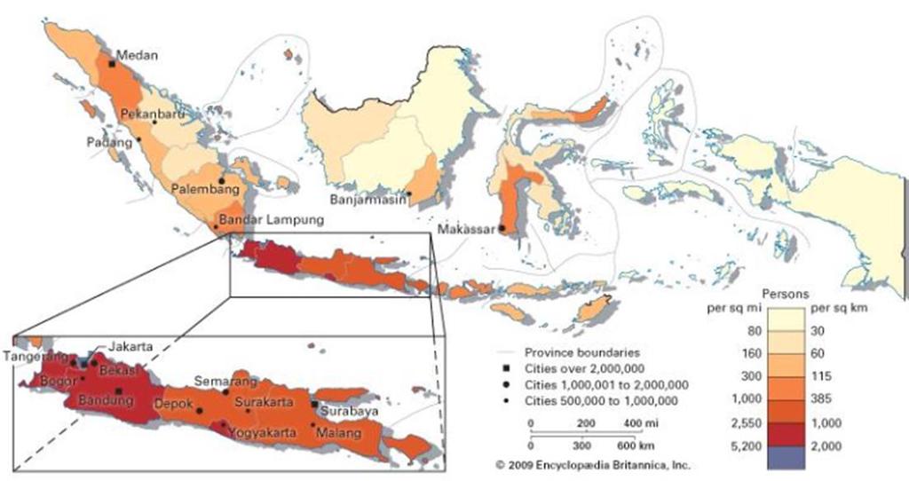 2. 인도네시아인구 인구 : 약 2.