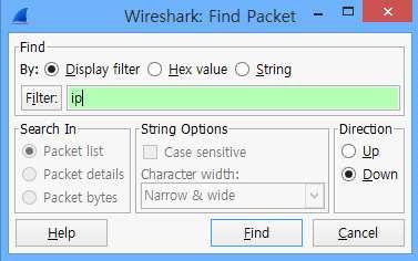 ( 여러개복수선택가능 ) Find Next Mark : 임의로지정된패킷중다음패킷으로이동한다. Find Previous Mark : 임의로지정된패킷중이전패킷으로이동한다. Mark All Displayed Packets : 현재캡처된모든패킷을마크로지정한다. Unmark All Packets : 지정된모든마크패킷을원상태로되돌린다.