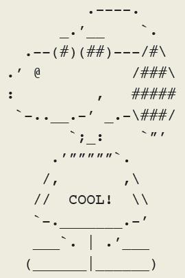 프로그래밍실습 2 ASCII 아트 문자열만이용하여그림을그리는것 다음웹페이지에 ASCII 아트가소개 http://www.chris.