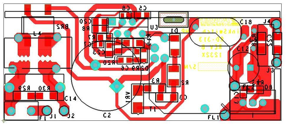 14-Sep-12 RDR-313 30 W Single Output Flyback Supply 5 PCB 레이아웃