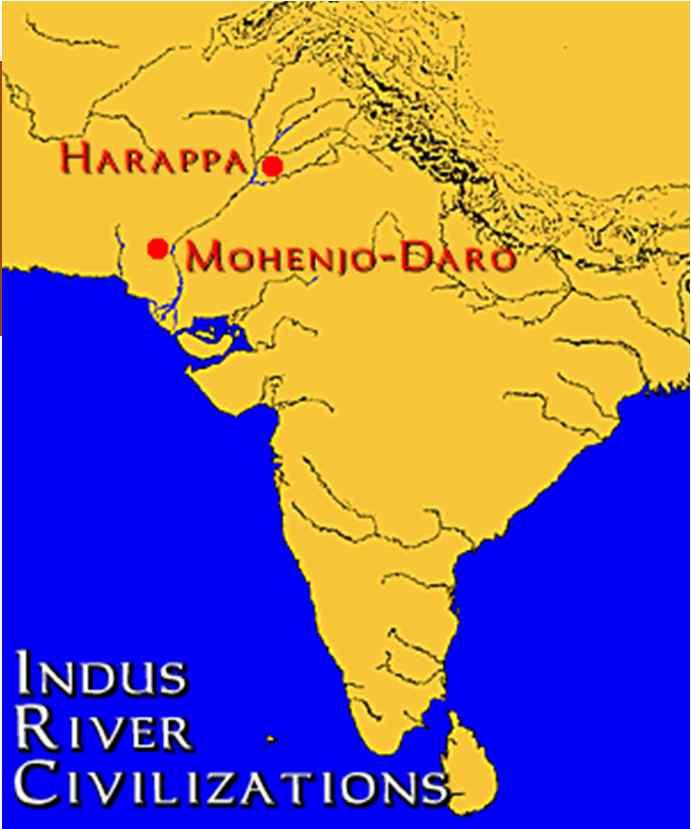 Indus à Ganges 인도 Indus 강에서문명시작 Mohenjo-Daro Harappa 상당한도시계획수준 하수설비, 대목욕탕,