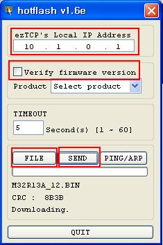 6.5 ISP 모드 6.5. 펌웨어다운로드 ISP 모드는당사에서제공하는펌웨어 (CSE-M3를동작시키는소프트웨어 ) 를다운로드할수있는모드입니다.