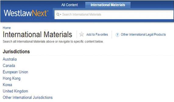 International Materials 클릭