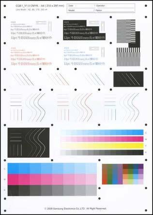 3.3 노이즈평가 그림 3.41 노이즈실험패턴 Fig. 3.41 Test pattern for noise 복사영상에서의노이즈특성을분석하기위해 20대의복사기로부터실험영상들이수집되었다.