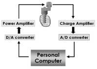 Fig. 14. Components and flow chart of resonance frequency analyser. Fig. 15. Components of transducer. 두께 1mm 트랜스듀서에서는진동모드가확연히변화하였고, 주파수영역이 5,000Hz에서 10,000Hz 사이에분포하는양상을보였다 (Fig. 10, 11).