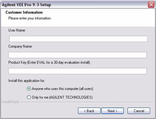 Product Key 는 Agilent VEE Pro Product Key Certificate