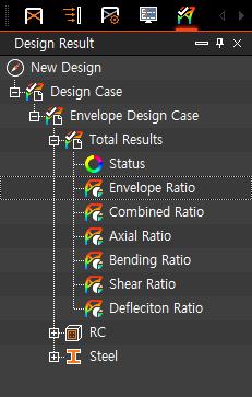 Design Tab > Analysis & Design > Design 실행