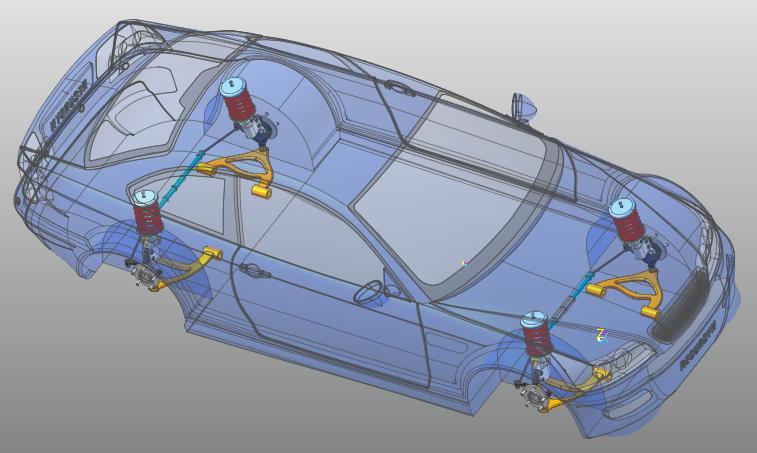 동력을위한 Rotational Axial Force 생성 전륜구동차량의동력을표현하기위해앞 Suspension 의양쪽 WheelHub 에 Rotational Axial Force 를생성합니다.