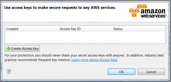 IAM 사용자의 자격 증명 관리 4. [Create Access Key] 버튼을 클릭합니다. [Manage Access Key] 대화 상자가 표시됩니다. 5. [Download] 버튼을 클릭하여 생성된 자격 증명이 포함된 CSV(쉼표로 분리된 값) 파일을 다운로드합니 다.