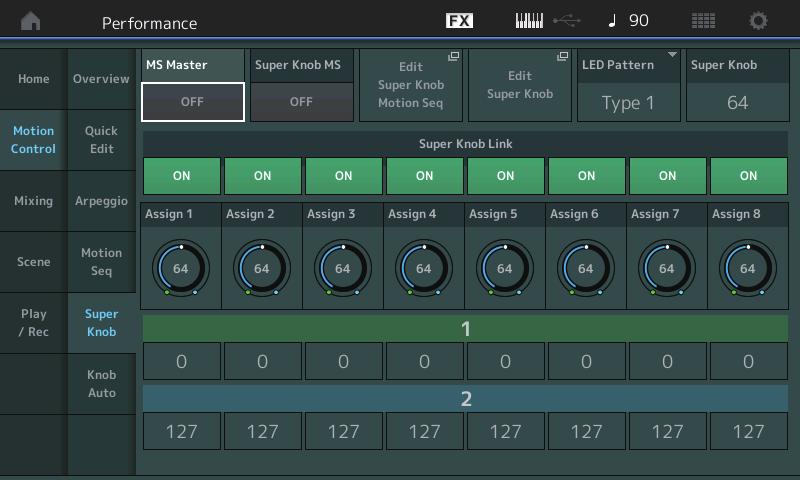 Motion Control Motion Control Super Knob 수퍼노브설정을간소화할수있도록단축키버튼이추가되었습니다.