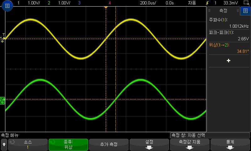 측정 15 Source 1 Source 2 Delay Period 1 [Meas] 측정키를눌러측정메뉴가표시되도록합니다. 2 소스소프트키를누른다음, 엔트리노브를돌려첫번째아날로그채널소스를선택합니다. 3 유형 : 소프트키를누른다음, 엔트리노브를돌려지연을선택합니다.