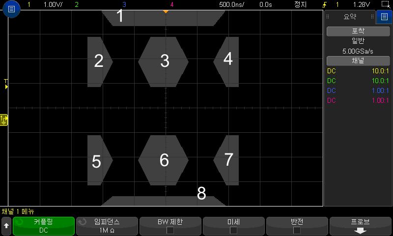 16 마스크테스트 X = (X norm * ΔX) + X1 오실로스코프설정정보 키워드 "setup" 및 "end_setup"( 한라인에단독으로표시됨 ) 이마스크파일의오실로스코프설정구역시작과끝을정의합니다. 오실로스코프설정정보에는마스크파일이로드될때오실로스코프에서실행되는원격프로그래밍언어명령이포함되어있습니다. 이섹션에는올바른원격프로그래밍명령을입력할수있습니다.