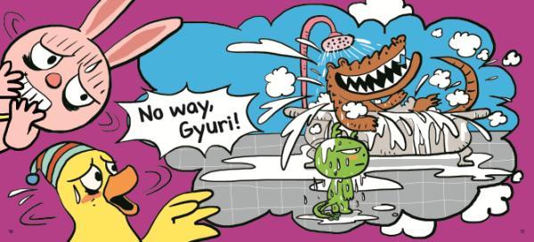 T: Can Gyuri have the alligator? S: The alligator will live in Gyuri s bathtub.
