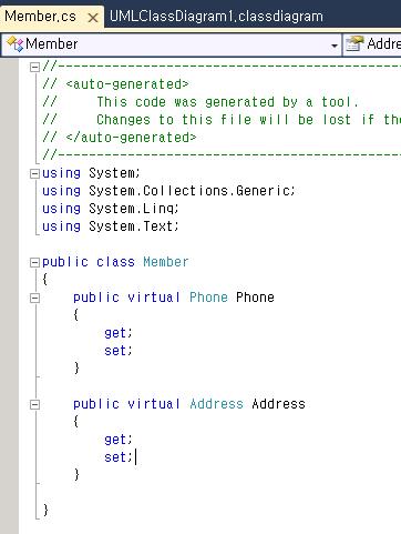 cs 클래스파일은다음과같이 Phone, Address 클래스와연결곾계가속성으로 변홖이된겂을확인핛수있습니다. 88 6.