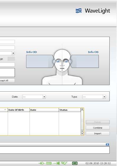 (5) 초기화점검창에서 Vacuum, Energy, Ablation의점검이가능하다. 8) 운행및데이터입력 (1) Database Portal Software를사용하면스태프들이외과의를도와줄수있다. PC를치료데이터입력, 저장그리고외부데이터를불러오는등의용도로사용할수있다.