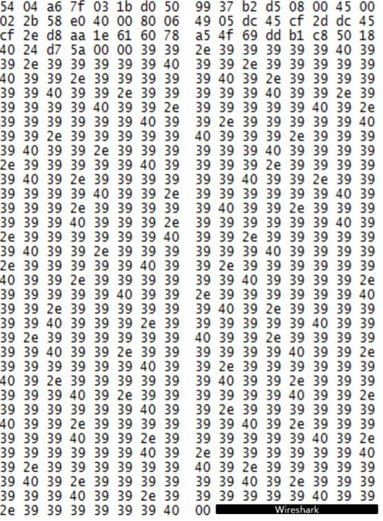 4. Testbed configuration with intrusion detection system 공격실험에앞서침입탐지시스템의신뢰성을검증하기위하여컴퓨터네트워크분야에서널리사용되고있는패킷스니퍼중하나인와이어샤크와본논문의침입탐지시스템이스니핑한패킷을비교하여신뢰성을확인한다. Fig.5는와이어샤크가스니핑한패킷이고 Fig.6는본논문의침입탐지시스템이스니핑한패킷이다.