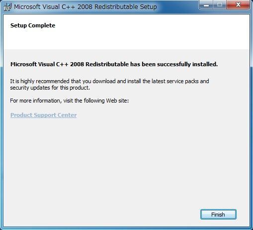 Microsoft Visual C++ 2008 Redistributable(x64) 와같은방법으로인스톨합니다. 인스톨후 Finish 버튼을클릭하면 DT10 어플리케이션의인스톨이시작됩니다.