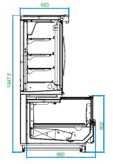 10,446 AMC-FCR20L 500 Crown 1,685 6,733 Reach-In Freezer (-25 ~ -18 )