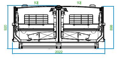 896 Crown 972 2,738 Convenient up-down Sliding Door Double Connection AHU-F1111A 1,062 1,100 759 1,478 AHU-F1511A 1,062 1,500 1,035 2,007 AHU-F1811A