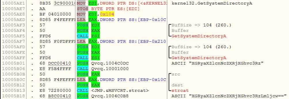 mdb 파일을 C:\23 자리랜덤 \ 에 Drop 시키는함수 [ 그림 21] base64 로암호화된디렉토리명 data.