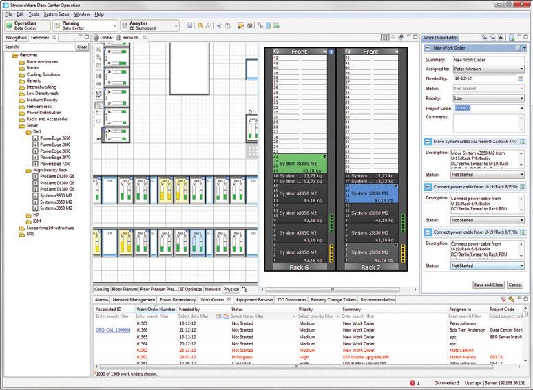 고객의데이터센터를위한 DCIM (Data Center Infrastructure Management) StruxureWare 데이터센터오퍼레이션은건물, 기업및네트워크시스템과의통신기능으로에너지와비용효율을최적화하고, 데이터센터장비및자원의단기및장기계획과대비를도와줍니다.