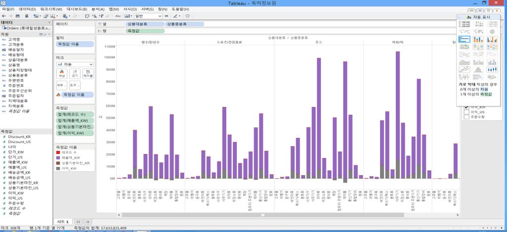 Tableau Desktop 직관적이고사용하기쉬운 Drag &