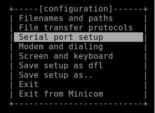 Minicom 시리얼을통한모니터링프로그램 apt-get install