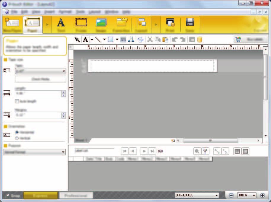 P-touch Editor 사용방법 작동모드 3 P-touch Editor 는세가지작동모드로사용할수있습니다. [Express] 모드, [Professional] 모드및 [Snap] 모드.