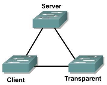 VTP Modes VTP Modes Server VLAN 생성, 수정, 삭제 VTP 정보를 Forward VLAN 정보동기화 VLAN 설정을 NVRAM 에저장가능 Client VLAN 생성, 수정, 삭제불가 VTP