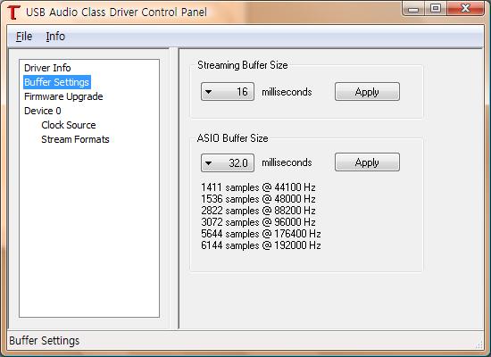 USB audio class driver 제어판설정 USB audio class driver control panel settings 1. 드라이버설치가완료되면아래와같이작업표시줄의알림영역에 USB Audio Class Driver Control Panel의 icon이표시됩니다.