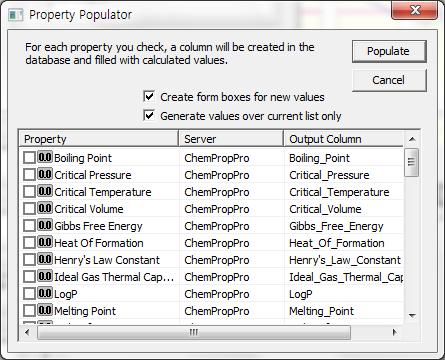 Calculation Properties Calculation Modules CFW ChemPorp(Std, Pro) CLogP Driver