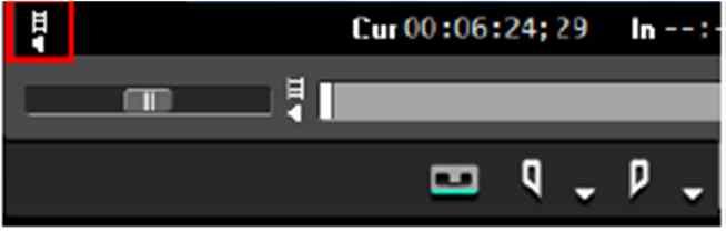 Set In Point 버튼에서목록버튼 (V) 을클릭하면그림에서와같은메뉴가나타난다. 2. Set Video In point 또는 Set audio In point 를선택, 비디오나오디오만의시작점을표시한다. 3.